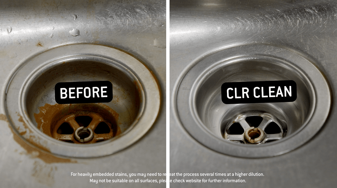 clr to clean kitchen sink filter